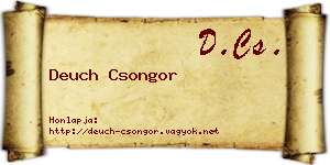 Deuch Csongor névjegykártya
